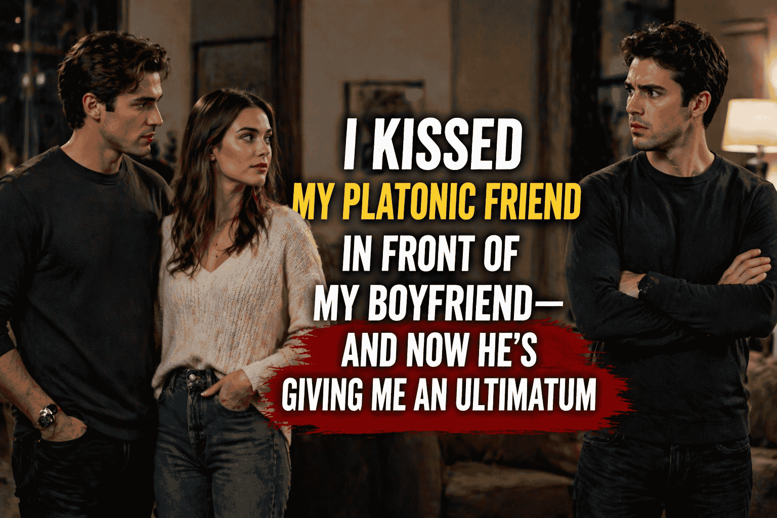 I Kissed My Platonic Friend in Front of My Boyfriend—And Now He’s Giving Me an Ultimatum
