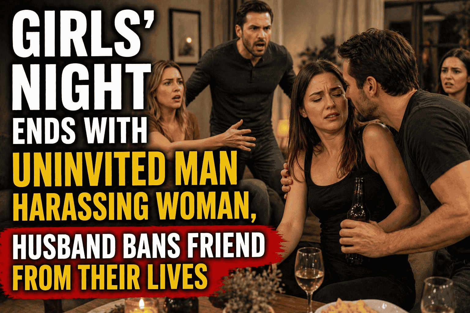 “Girls’ Night” Ends With Uninvited Man Harassing Woman, Husband Bans Friend From Their Lives