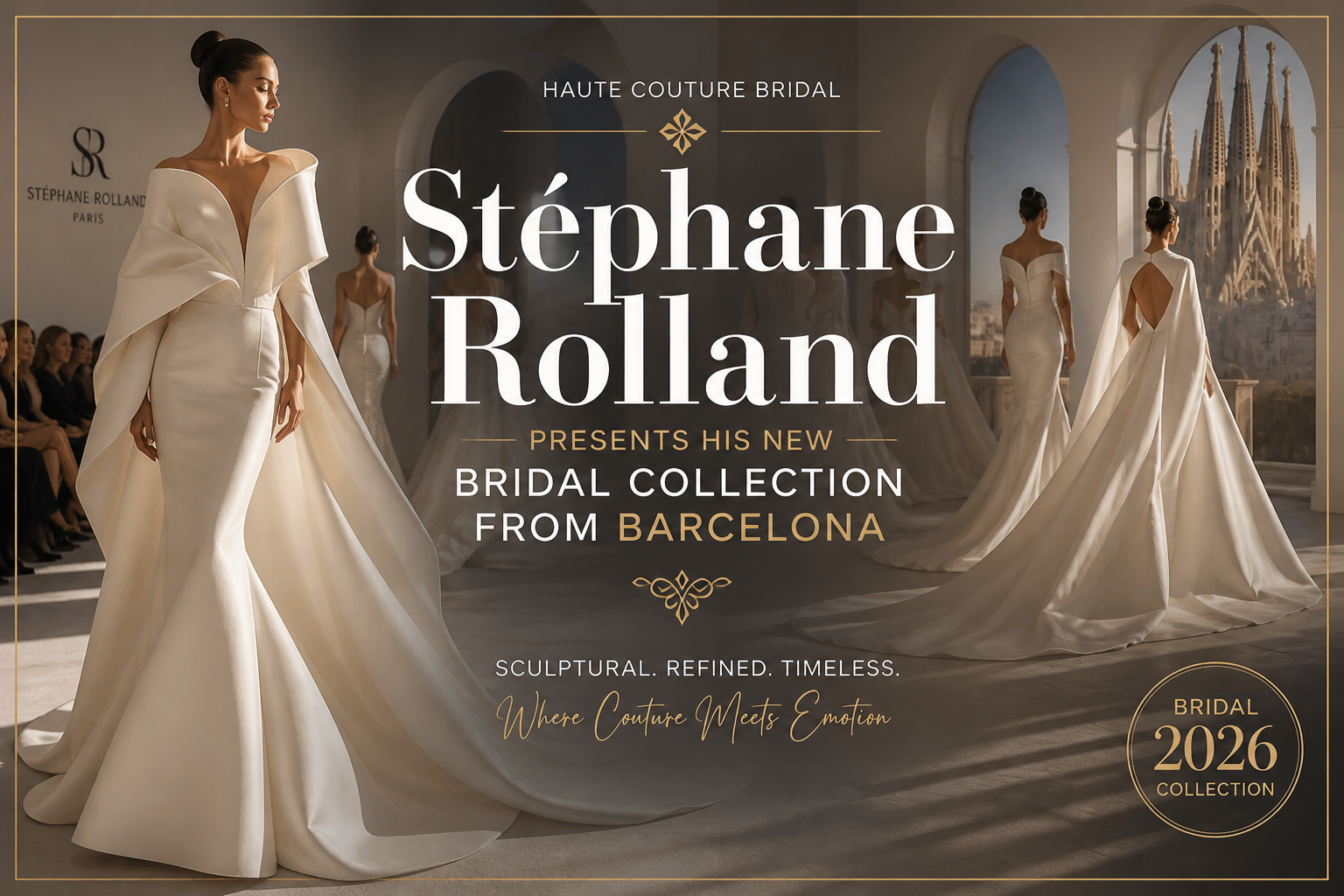 Stéphane Rolland Unveils His New Bridal Collection in Barcelona — Where Couture Meets Pure Emotion