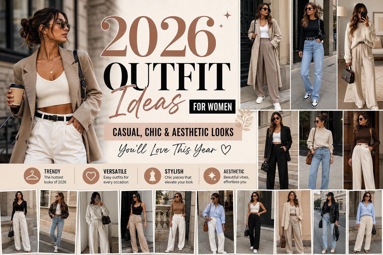 2026 Outfit Ideas for Women: Casual, Chic & Aesthetic Looks You’ll Love This Year